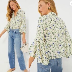 Tuckernuck Small NWT Norah Bell Sleeve Lapis Ivy Top